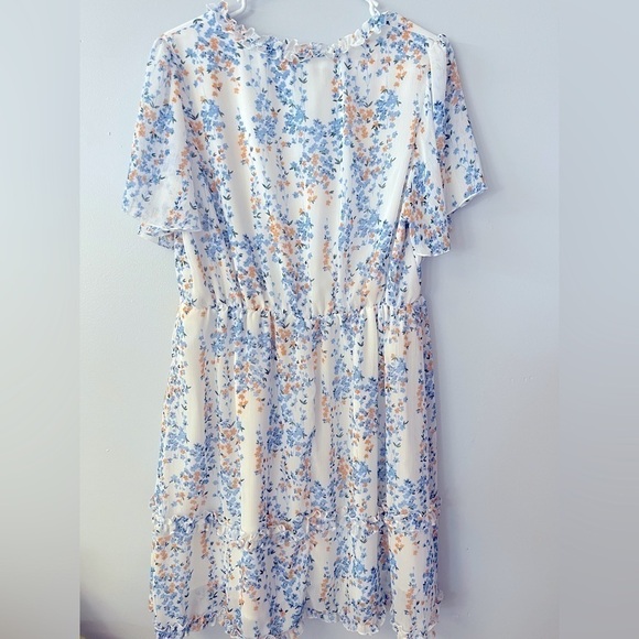 🚨CLEARANCE 0124-16M Shein Floral Print Flutter Sleeve Ruffle Dress (MC-02) - Picture 2 of 6